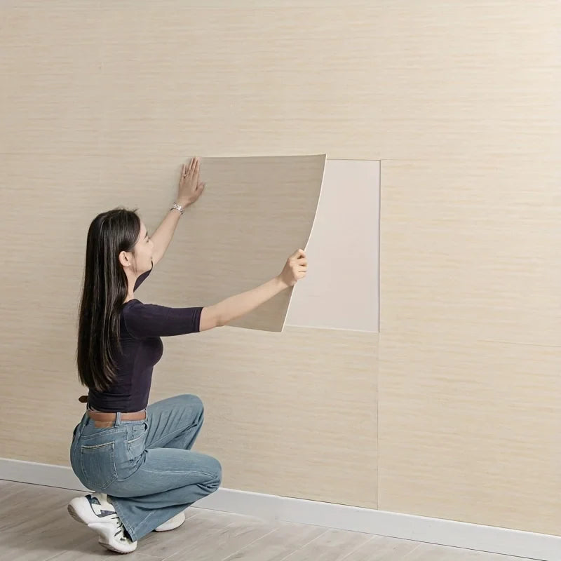 3D Self-Adhesive Wood Grain Foam Wallpaper Roll 40cm×3m