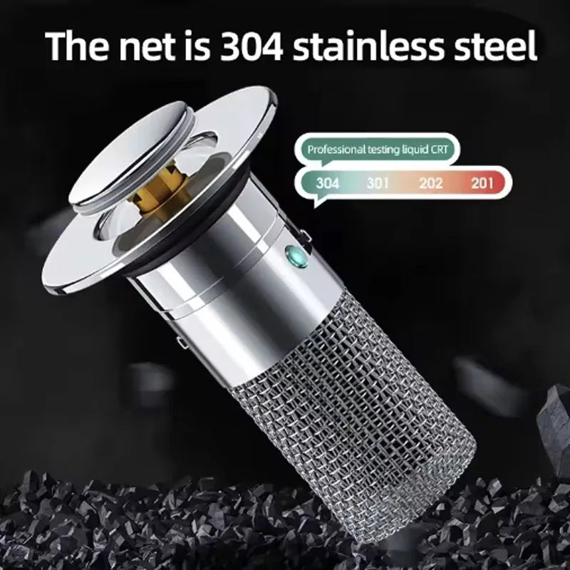 Stainless Steel Press Sink Drain Plug – Odor Proof Universal Fit