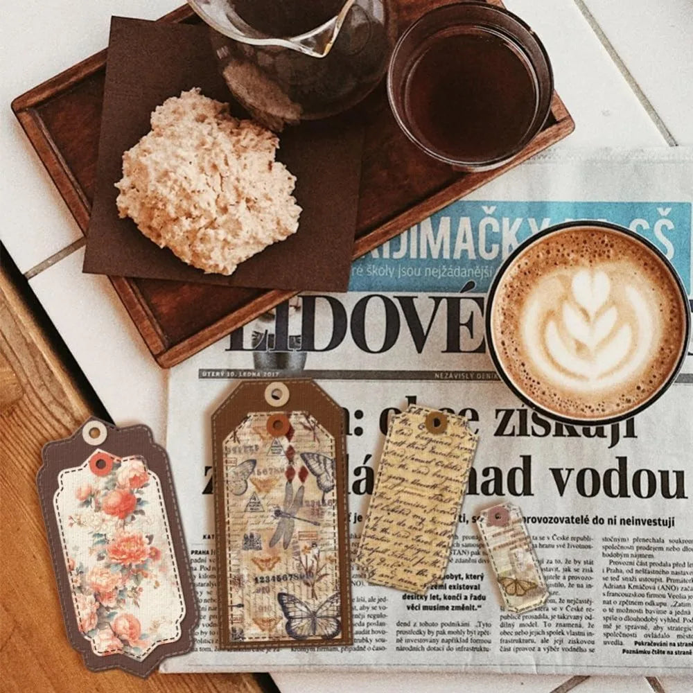 Metal Bookmark Tag Cutting Dies – Geometric Frame Scrapbook Set