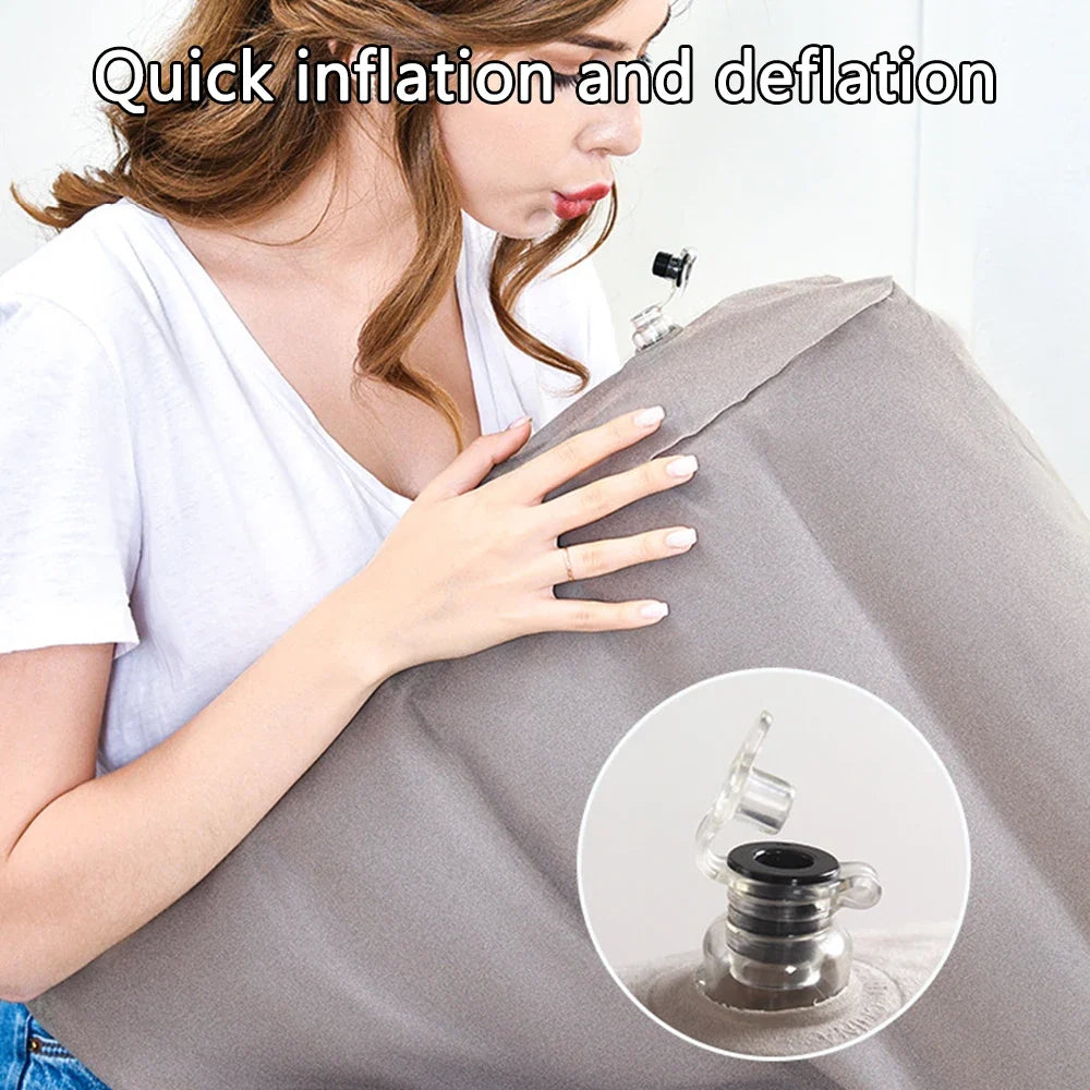 Inflatable Leg Elevation Wedge Pillow – Portable PVC Cushion