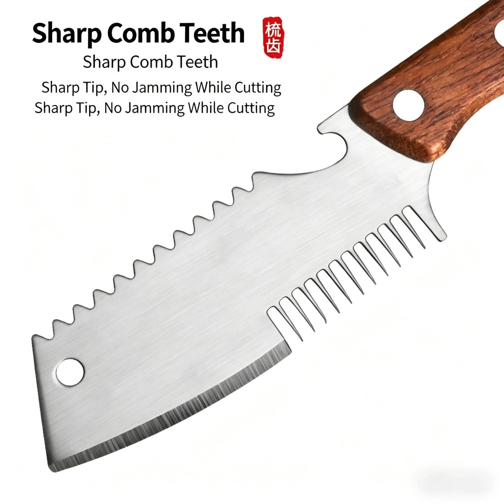2-in-1 Serrated Vegetable Peeler & Bottle Opener | Wooden Handle