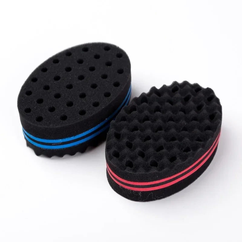 Oval Double-Sided Magic Twist Sponge Brush | Afro Coils