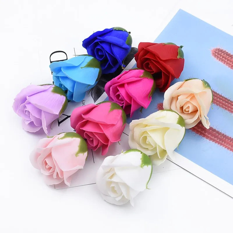 Artificial Soap Rose Flowers 50/100 Pcs – Wedding DIY Decor
