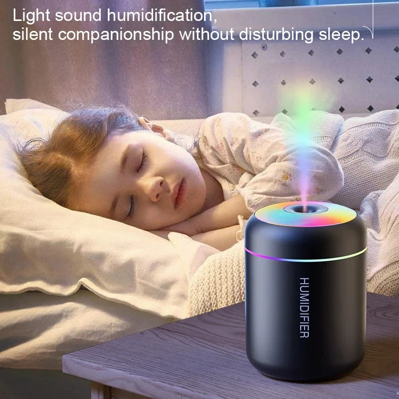 HOMEFISH Mini USB Cool Mist Humidifier & Aroma Diffuser LED
