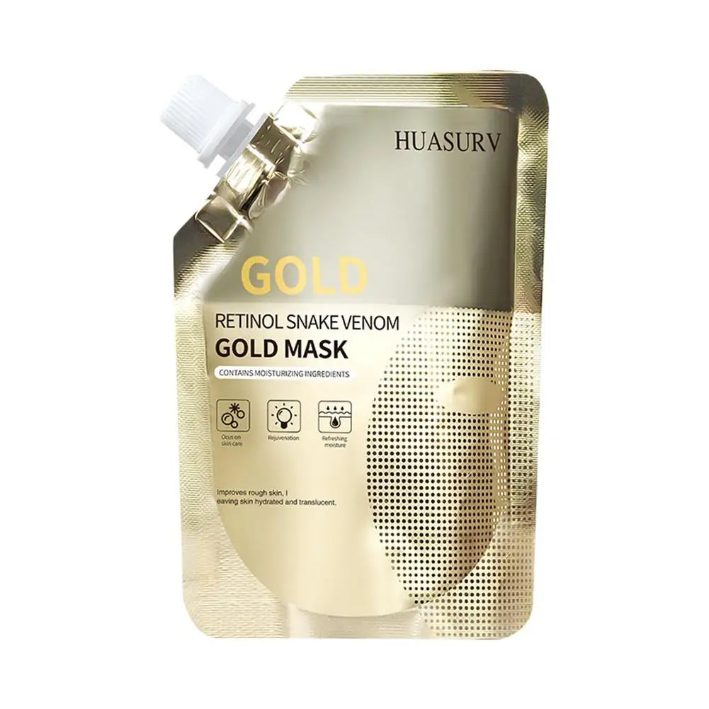 2-Pack Retinol Gold Peptide Face Mask – Moisturizing & Oil Control