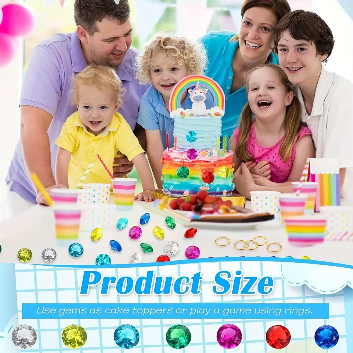 60pcs Large Acrylic Diving Gems Pool Toys – Treasure Hunt