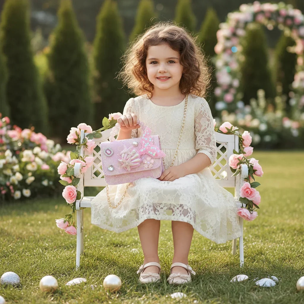 Girls Pearl Mini Crossbody Bag | Kids Purse Birthday Gift