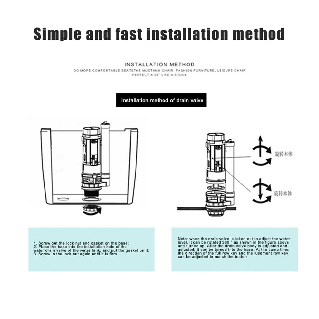Toilet Dual Flush Valve Kit – Easy Install, Water-Saving
