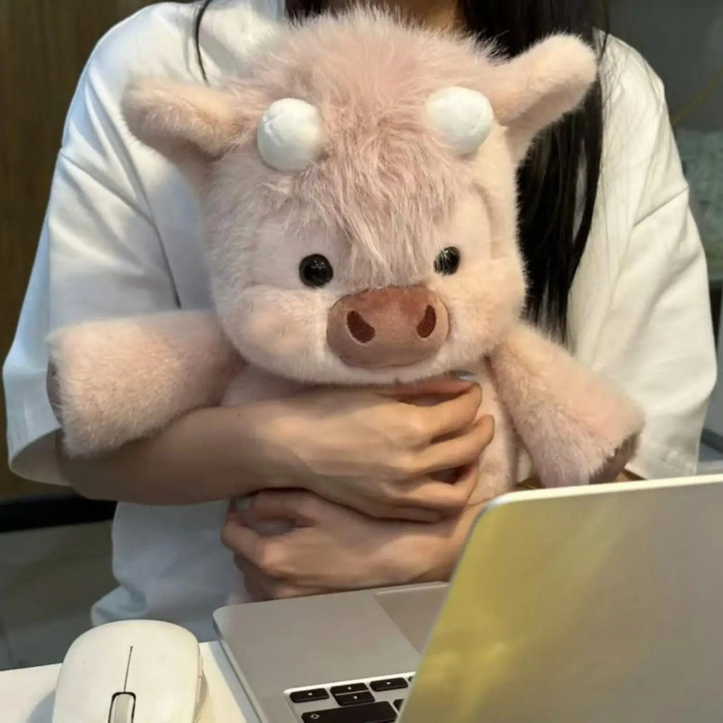 Plush Cow Stuffed Animal 17.7" – Soft Toy & Throw Pillow