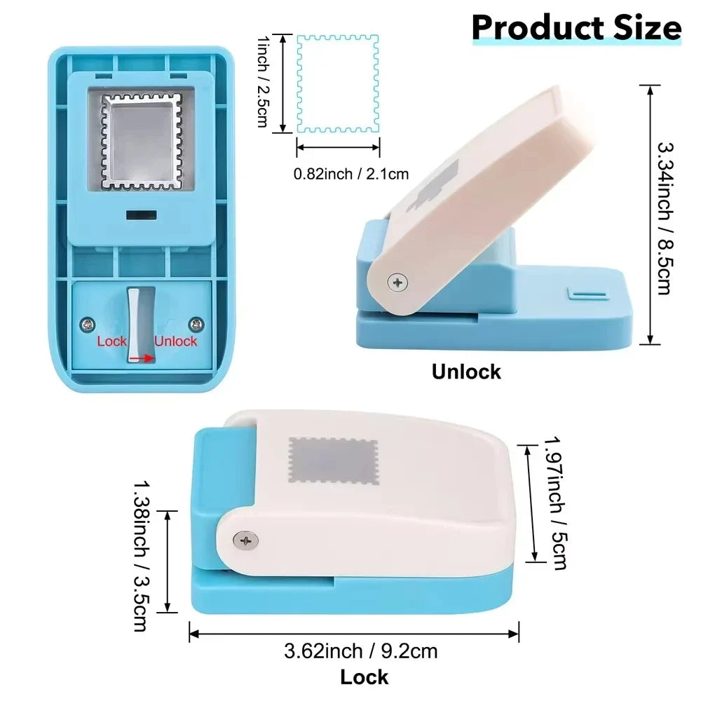 Rectangle Postage Stamp Craft Punch – Lever Action Paper Puncher