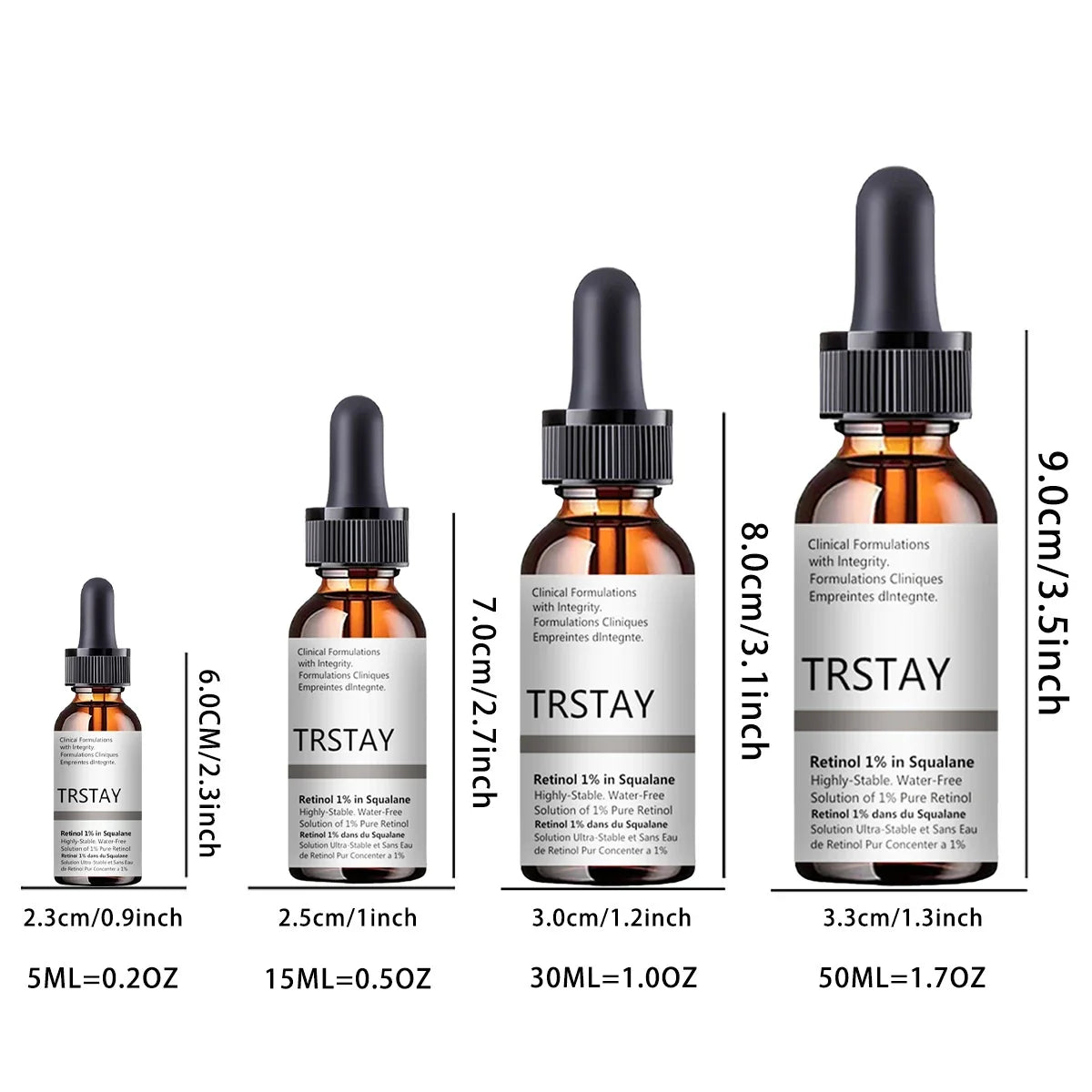 TRSTAY Squalane Retinol Face Serum Oil – Brightens & Hydrates
