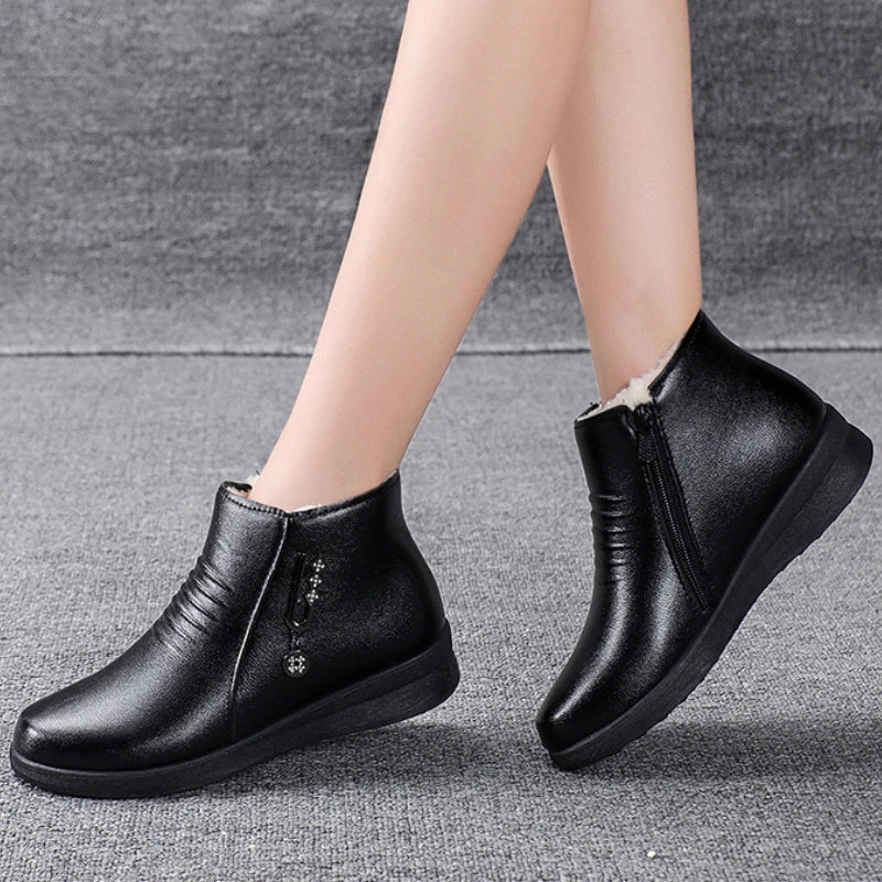 Women's Plush Ankle Boots – Warm Winter Snow Boots