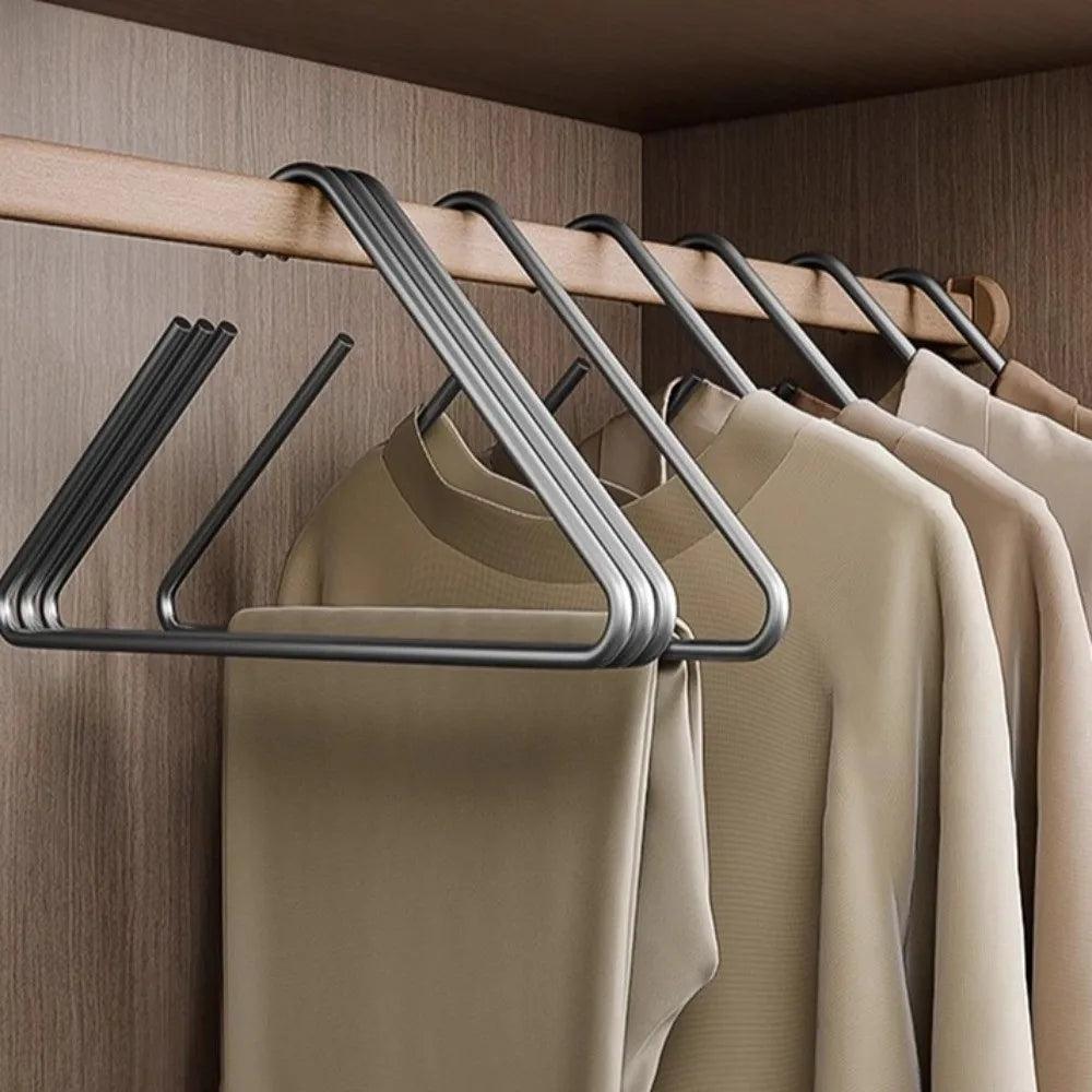 5-Pack Non-Slip Triangle Coat Hangers | Rust-Proof Aluminium