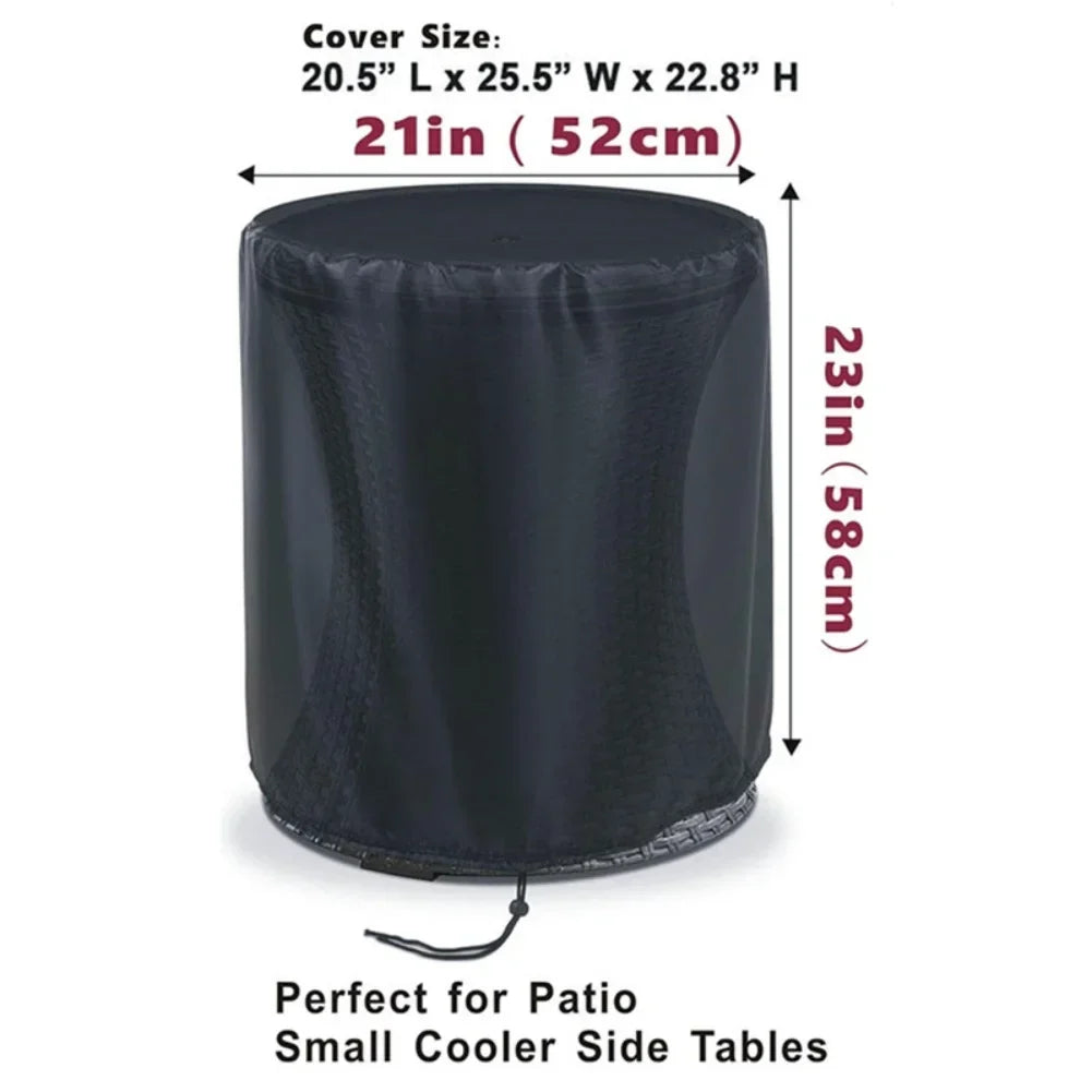 Small Round Patio Table Cover 52x58cm | 210D Oxford Waterproof