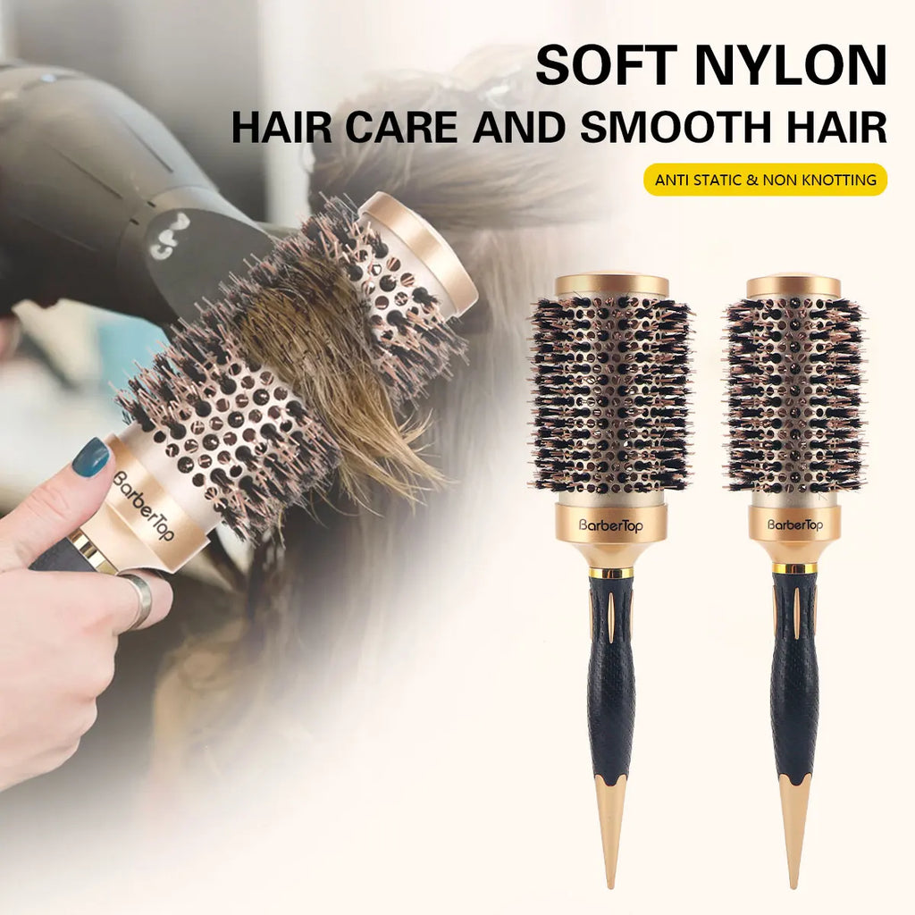 Anti-Static Round Hair Comb | Salon Styling Brush for Curls