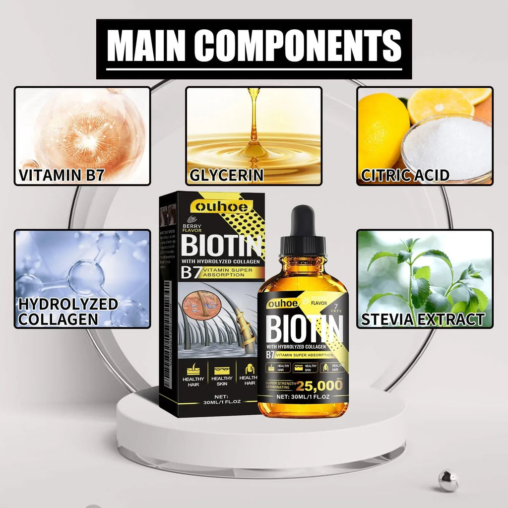 OUHOE Collagen B7 Vitamin Hair Essential Oil Moisturizes Softens Care