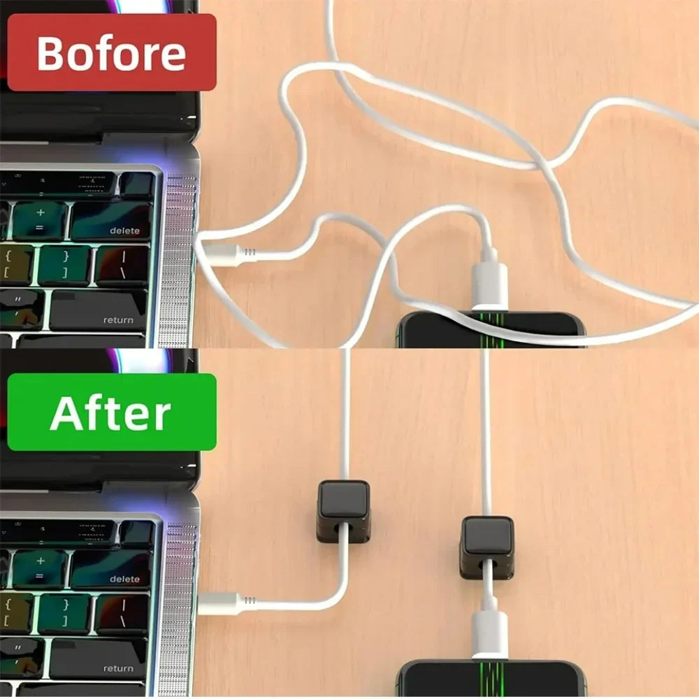 Magnetic Cable Clips – Adhesive Cord Organizer 6-Pack