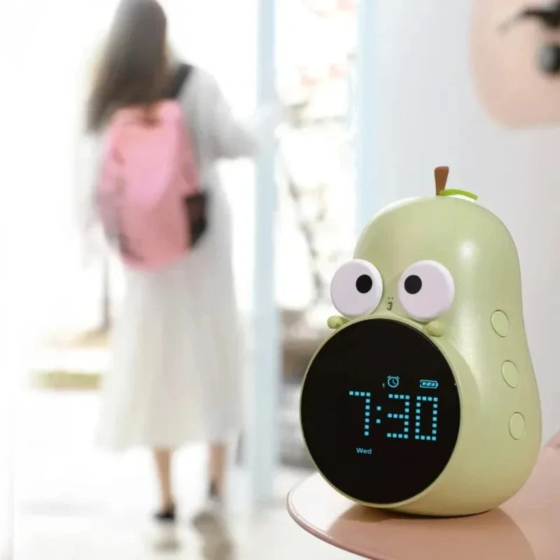 Cute Digital Alarm Clock for Kids – LED Bedside Table Clock