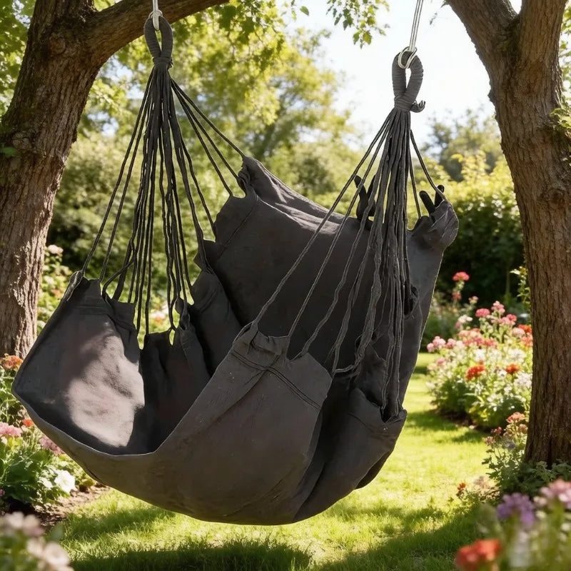 Hanging Basket Swing Chair – Indoor Outdoor Cotton Swing Bed