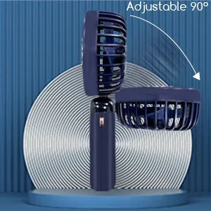N15 Foldable USB Rechargeable Mini Fan with LED Display & Base