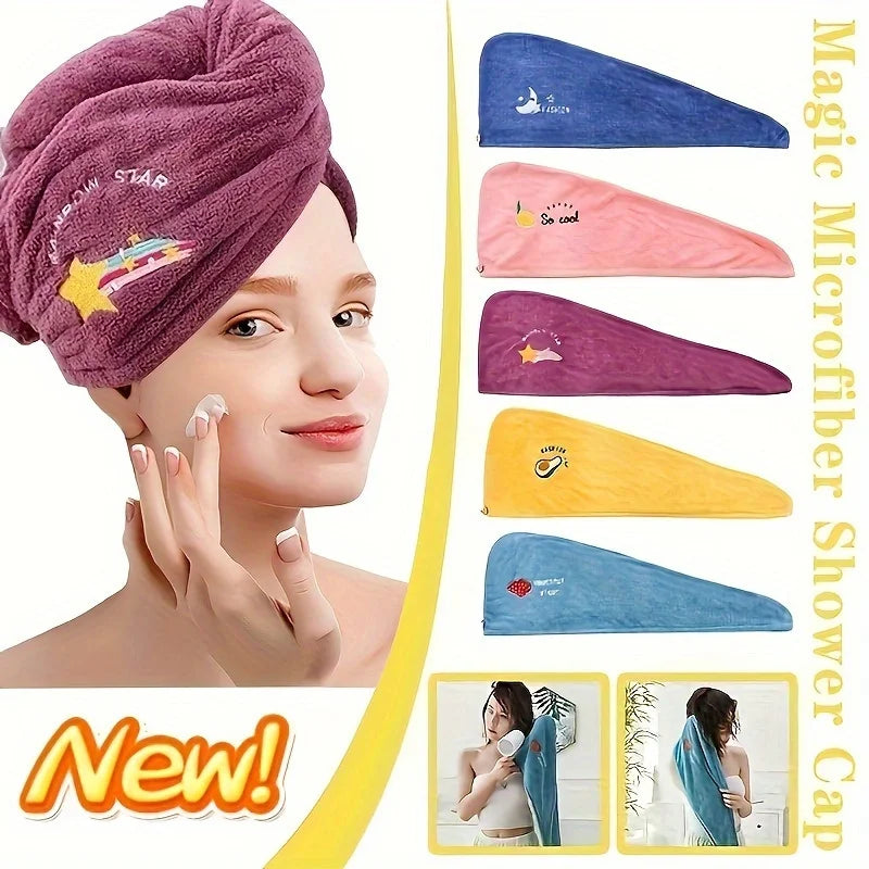 Quickly Dry Hair Hat Absorbent Soft Bathroom Women Head Towels Girls