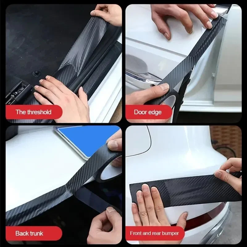 3D Carbon Fiber Car Protective Film | Matte Black Nano Sticker