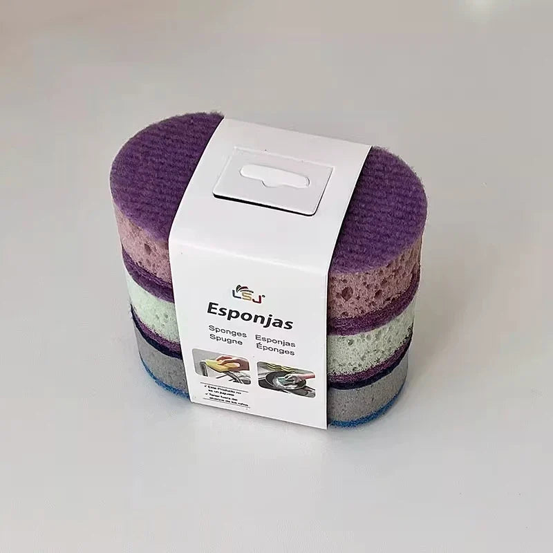 Double-Sided Sponge Scrubbers 3-Pack | Kitchen Cleaning Pads