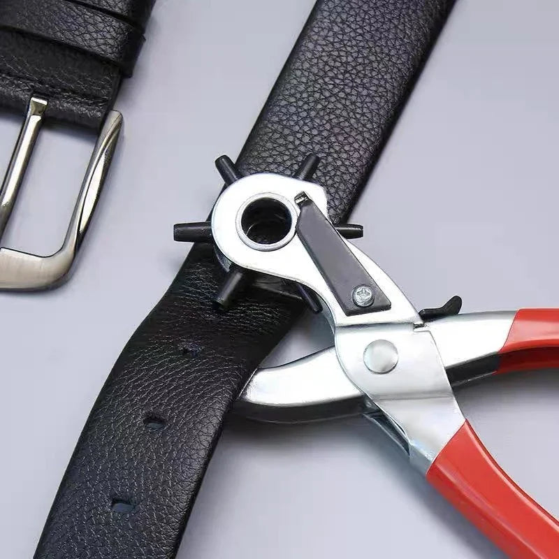 Leather Hole Punch 9 Belt Puncher Heavy Duty 6 Revolving Hand