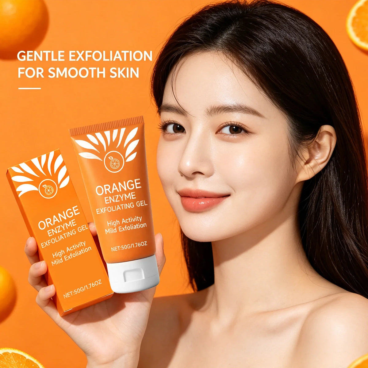 Orange Enzyme Exfoliating Gel for Face & Body – 50g