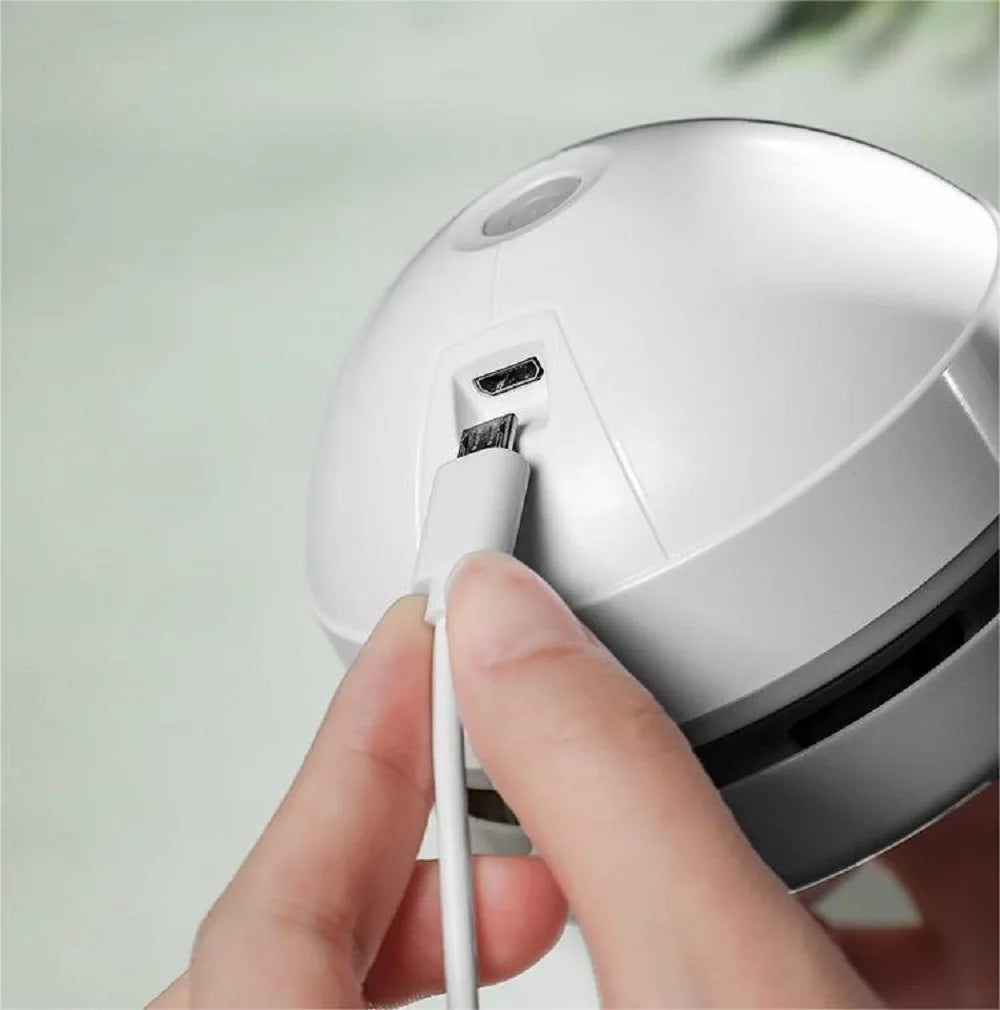 HOMEFISH Mini Desktop Vacuum Cleaner USB Rechargeable + Brush