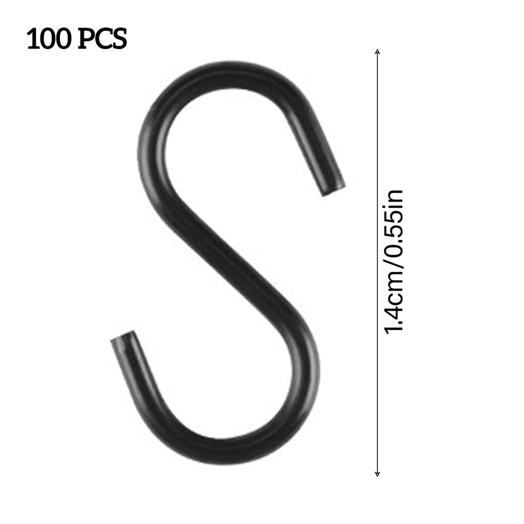Mini Cast Iron S Hooks – Jewelry & Utility Hangers | 1.4cm