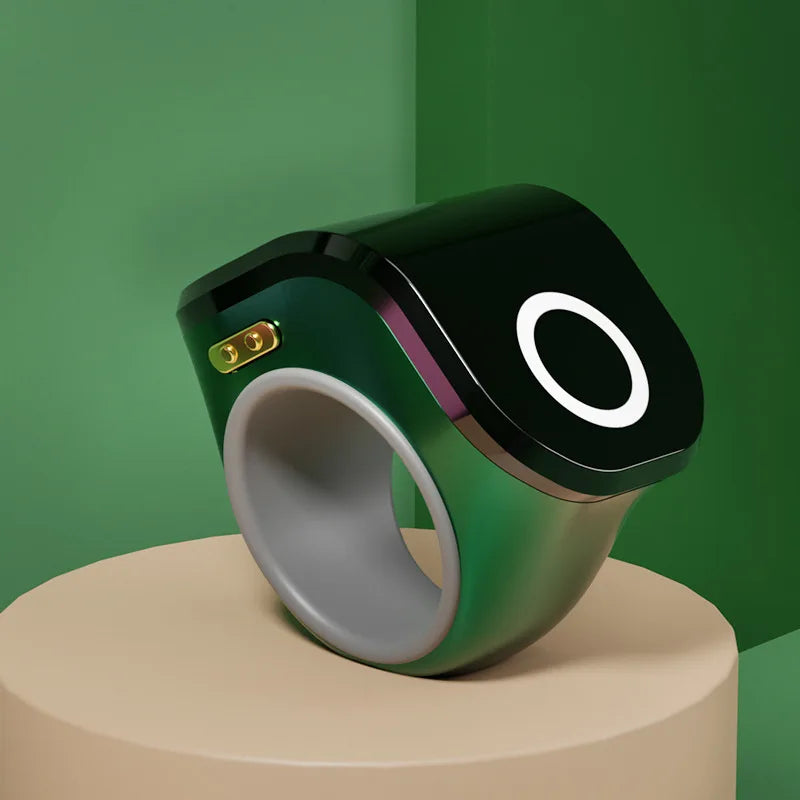 OLED Ring Counter USB-C Charging | Touch-Activated Wearable