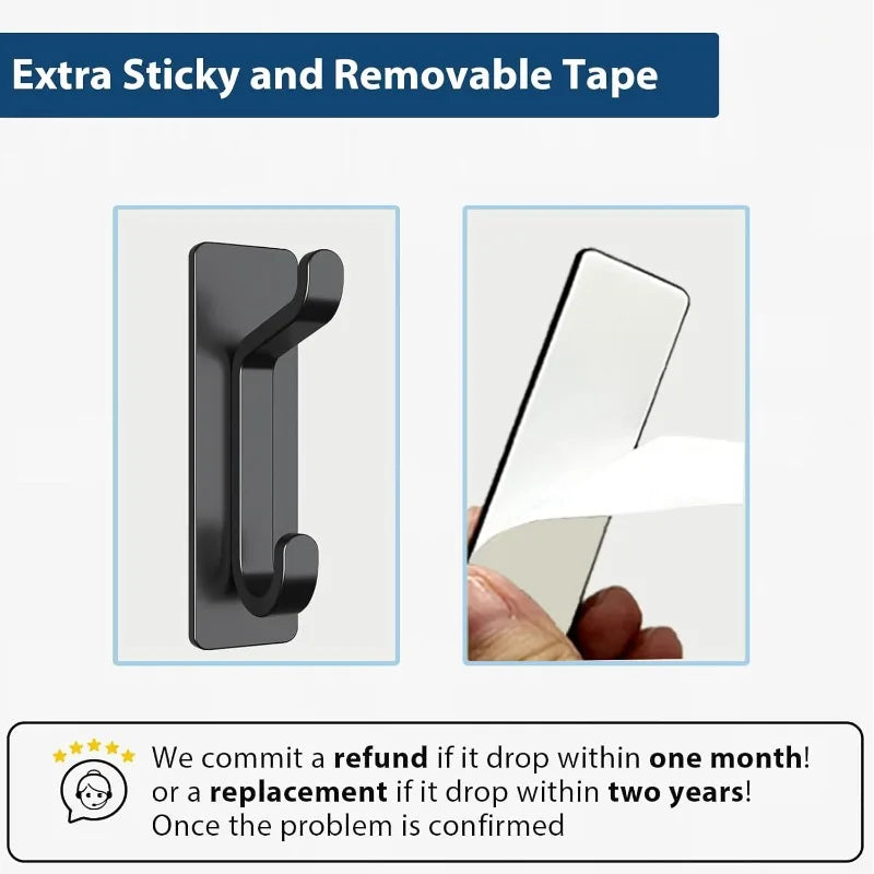 No Drill Traceless Invisible Hooks Heavy Duty Stainless Steel Wall