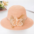 Women's Wide Brim Foldable Straw Sun Hat – Floral Beach Hat