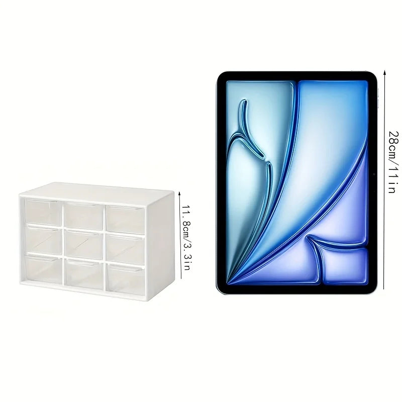 Dustproof Multi-grid Desktop Drawer Organizer Portable Storage Box