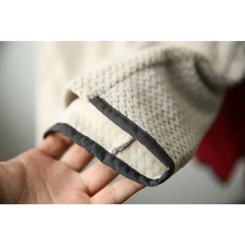 Men's Wave Texture Quick-Dry Long Sleeve Pullover Sweatshirt
