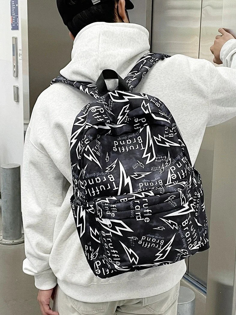 Men's Graffiti School Backpack – Teen Boys Travel Rucksack