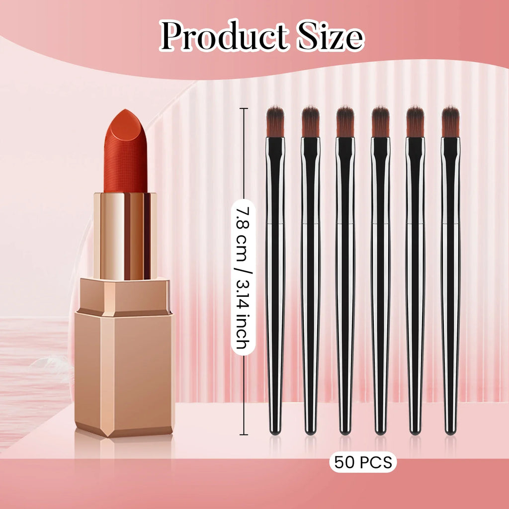 100pcs Disposable Lip Gloss Brush Wands & Eyeliner Applicators
