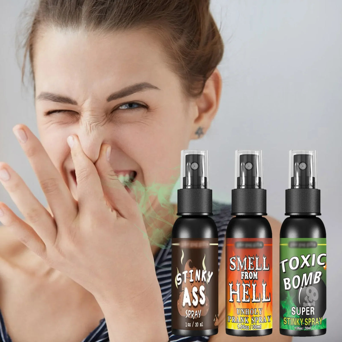 3-Pack Fart Spray Prank Set | Funny Gag Gift for Halloween