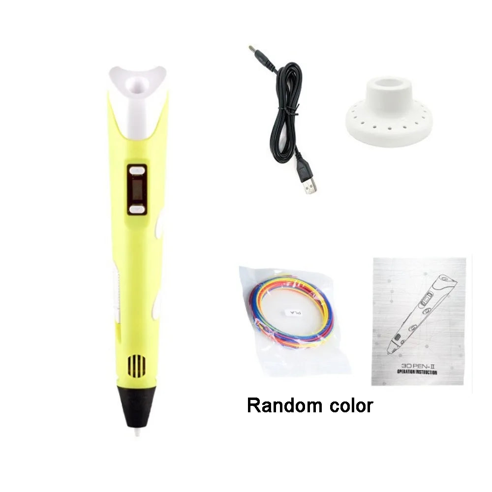 USB 3D Printing Pen | LED Display, Adjustable Speed & PLA