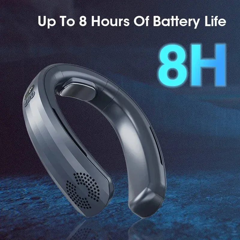 Bladeless Neck Fan 4000mAh USB Rechargeable 3-Speed Hands-Free