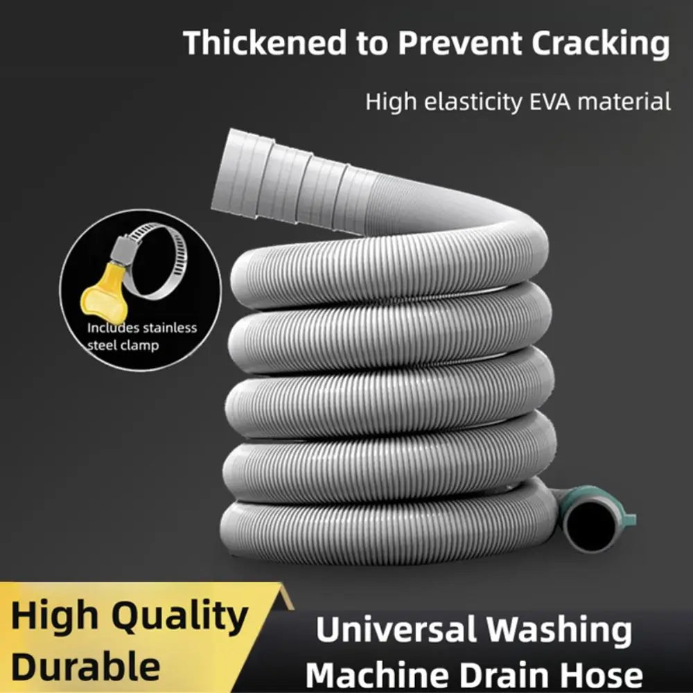 Flexible EVA Washing Machine Drain Hose Extension 1–5m