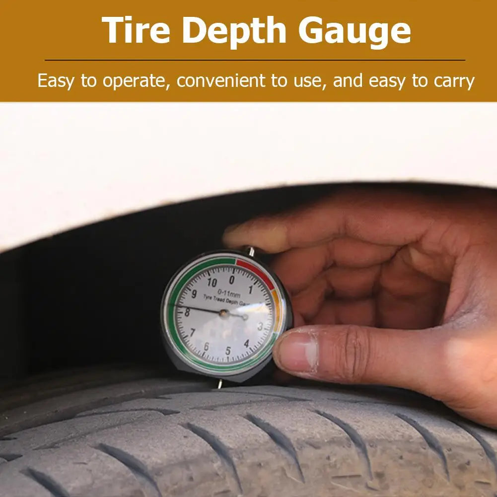 Car Tire Tread Depth Gauge 0- Accuracy Meter Measure Tool Ire Wear