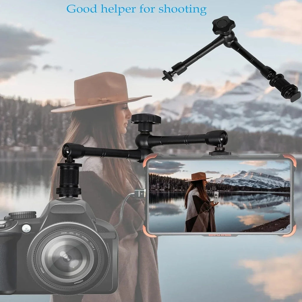 11" Metal Magic Arm & Super Clamp – Camera, Monitor & LED