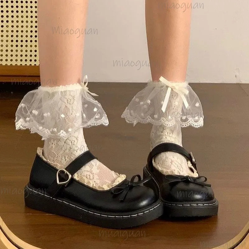 Women's Lolita Mary Jane Flats – Butterfly Bow Loafers