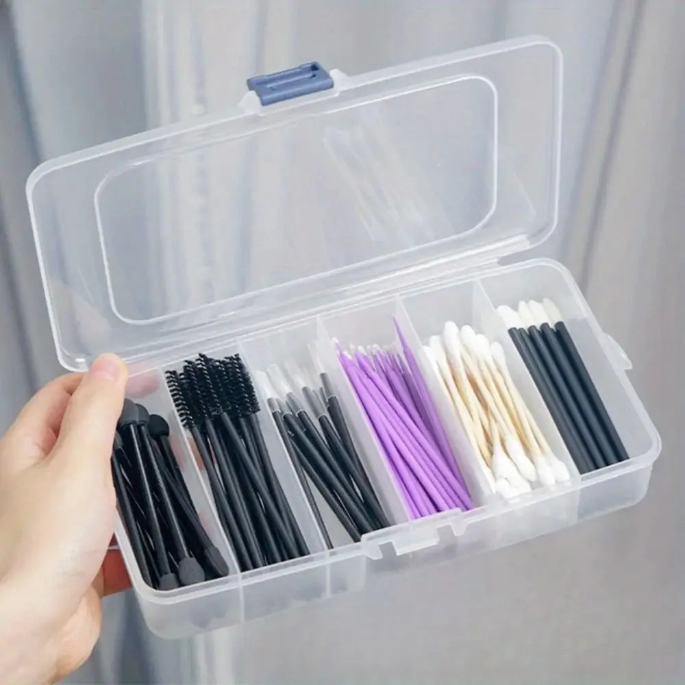 Durable Hair Clips Storage Box Clear Plastic Jewelry Organizer