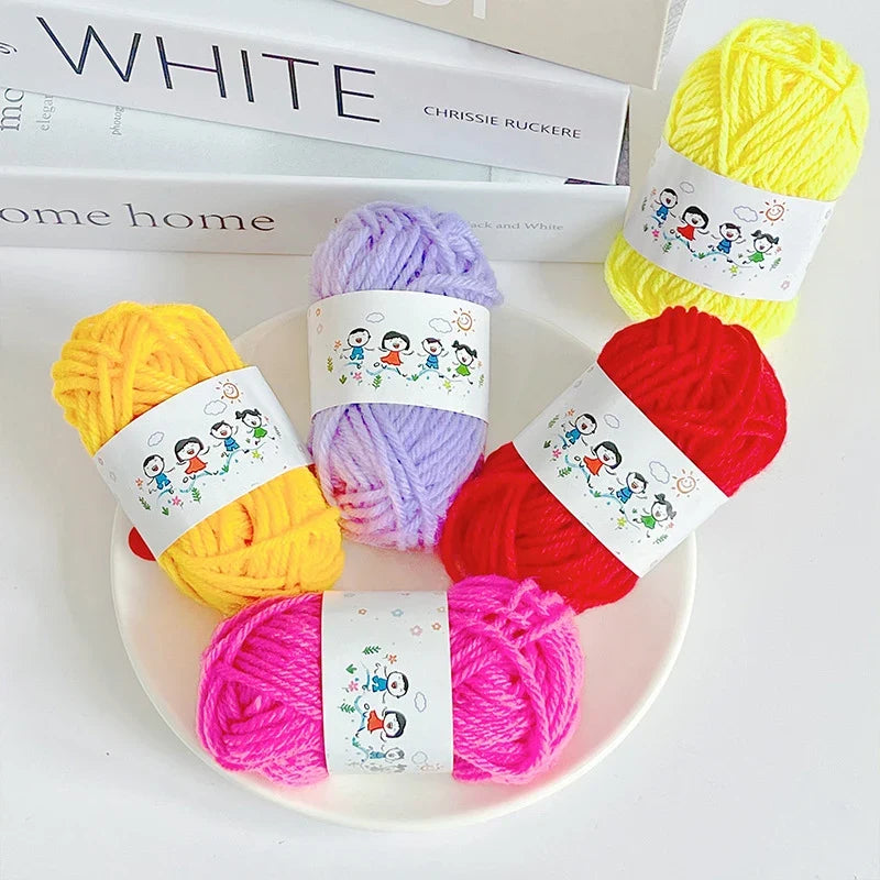 12-Pack Soft Wool Acrylic Yarn for Knitting & Crochet DIY