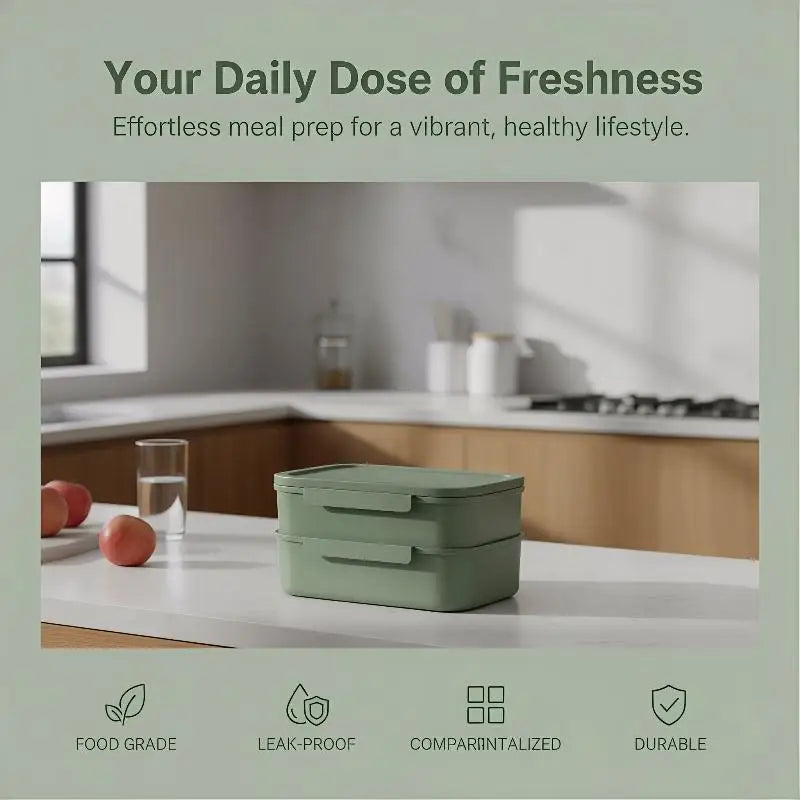 Japanese Stackable Bento Box with Cutlery | Microwave Safe
