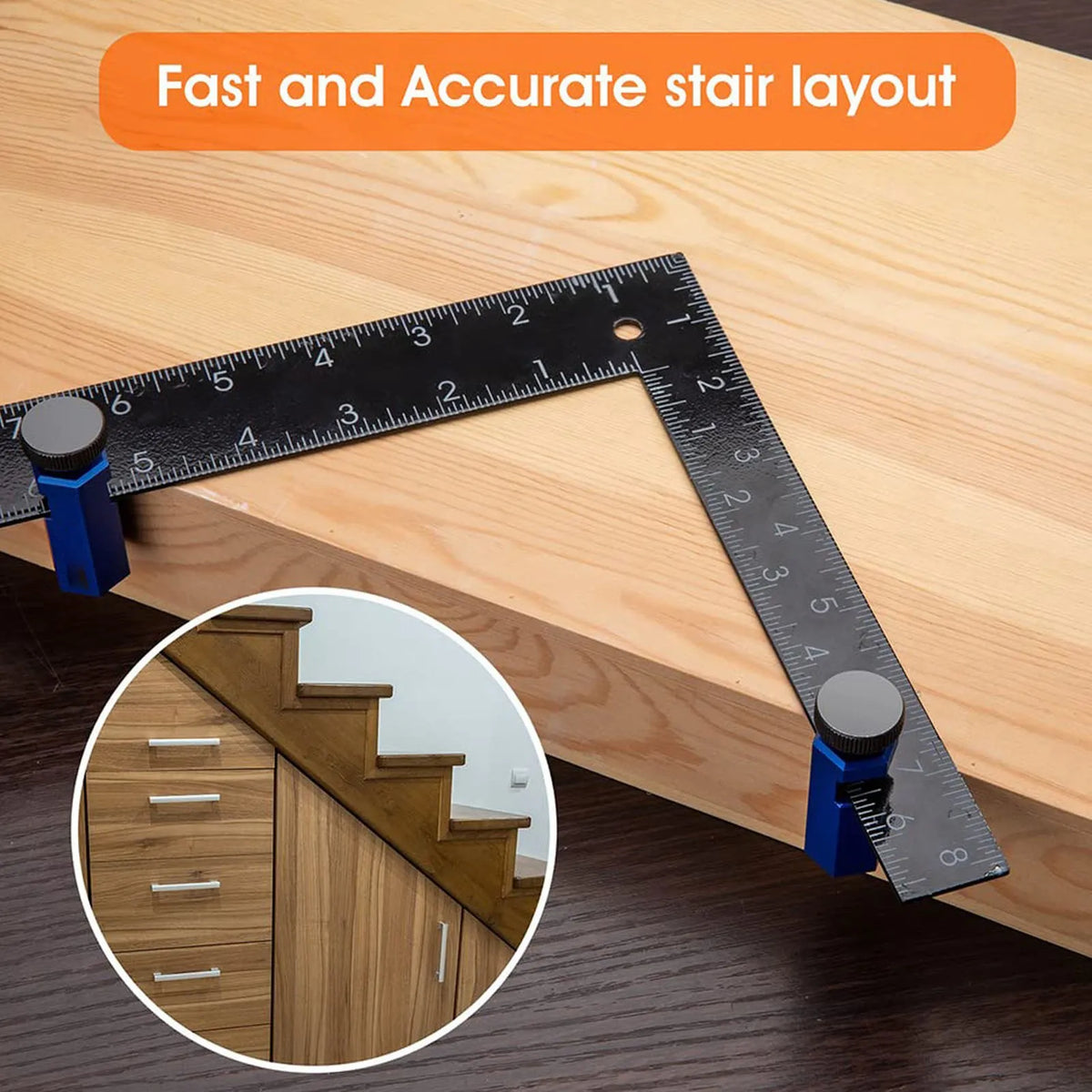 Aluminium Alloy Stair Gauge Aluminum Hex Flat Thumb Screw Framing
