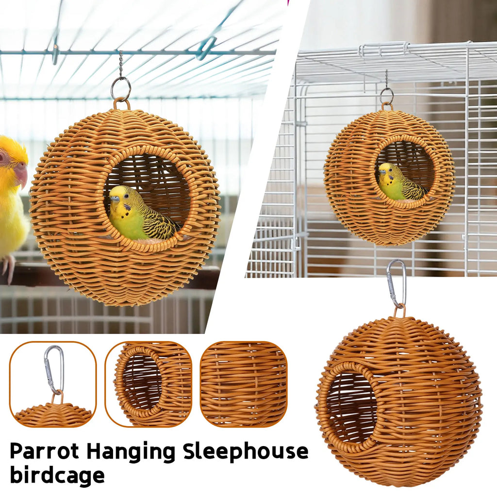 Spherical Hanging Parrot Nest | Bird Sleeping & Breeding House